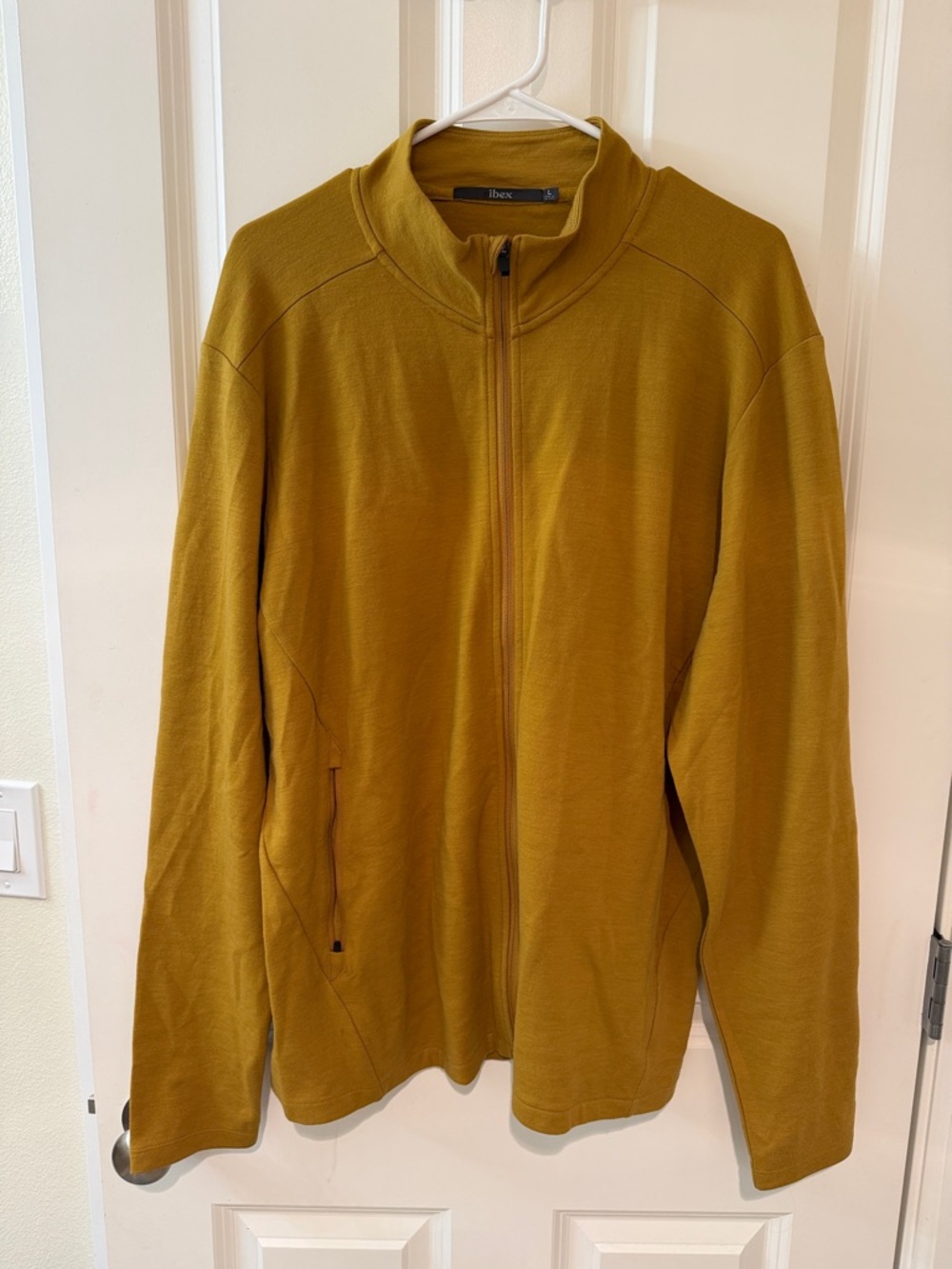 ibex Men's Zip-Up Sweater Jacket - Mustard Yellow